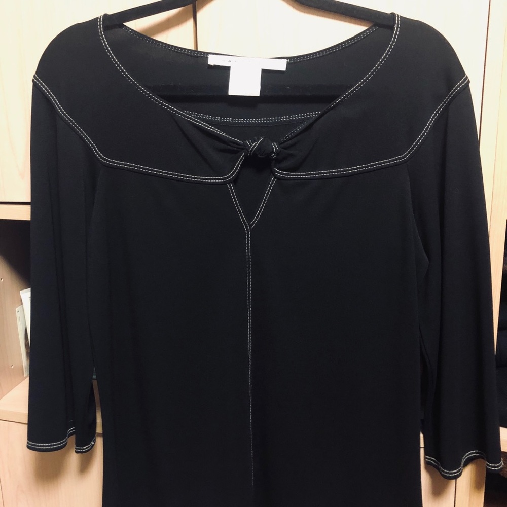 Max Studio black rayon blouse